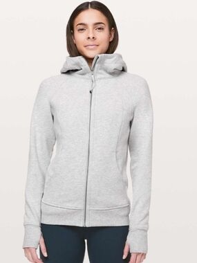 Lululemon Scuba Hoodie *Light Cotton Fleece Heathered Ultra Light Grey